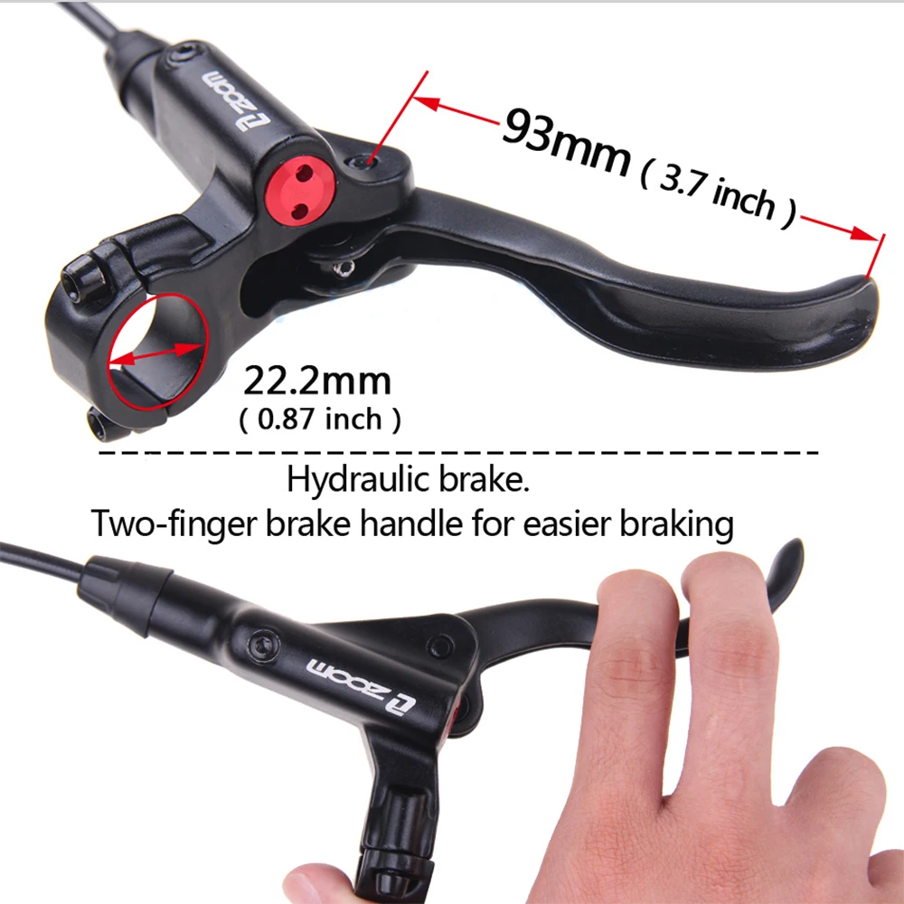 ZOOM HB-875 Bicycle Hydraulic Brake Set Mountain Bike Disc Brake 800mm/1400mm HB100 MTB Oil Pressure Brake Caliper Cycling Parts