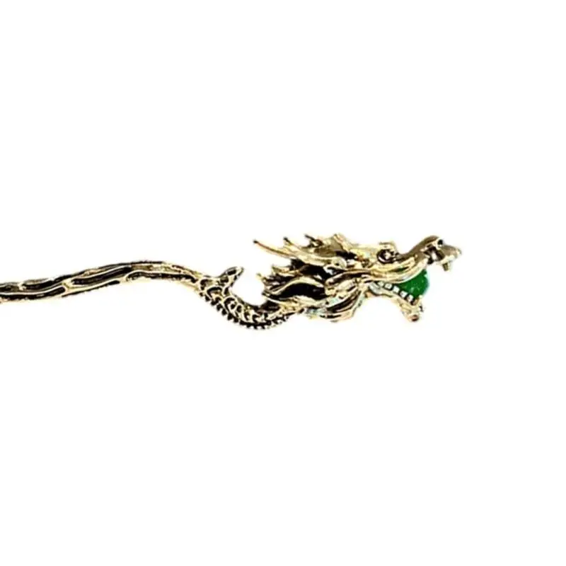 39BD Dragon Hair Pins Hot Girls Taking Photo Hair Sticks Chinese Wedding Hair Pin Chignon for Woman Girls