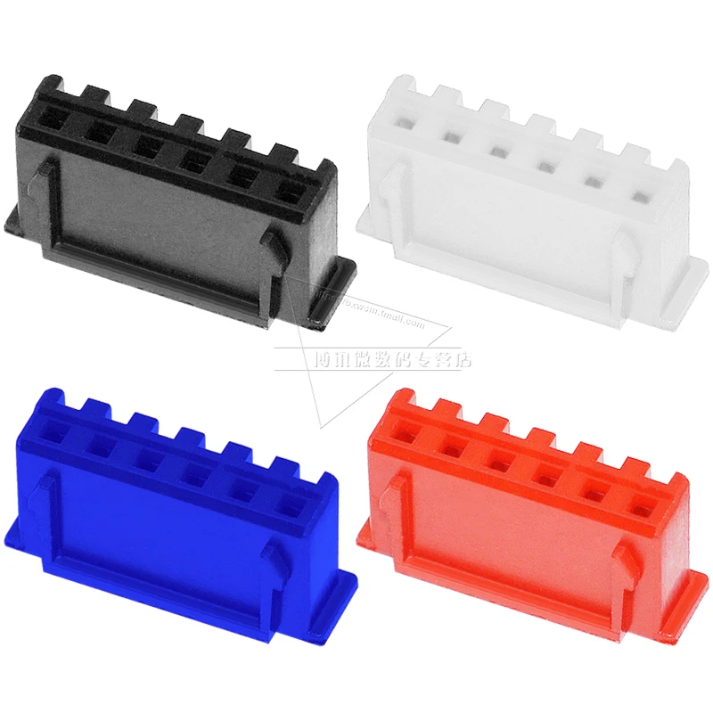 100pcs XH2.54 Housing Connector 2.54mm Pitch Plastics Shell with Multi color White Blue Black Red Yellow