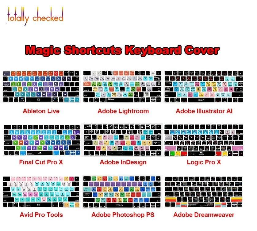 Ableton Live Avid Pro Tools Final Cut Pro X PS Hot key Functional Keyboard Cover Skin for Magic Keyboard MLA22B/A US