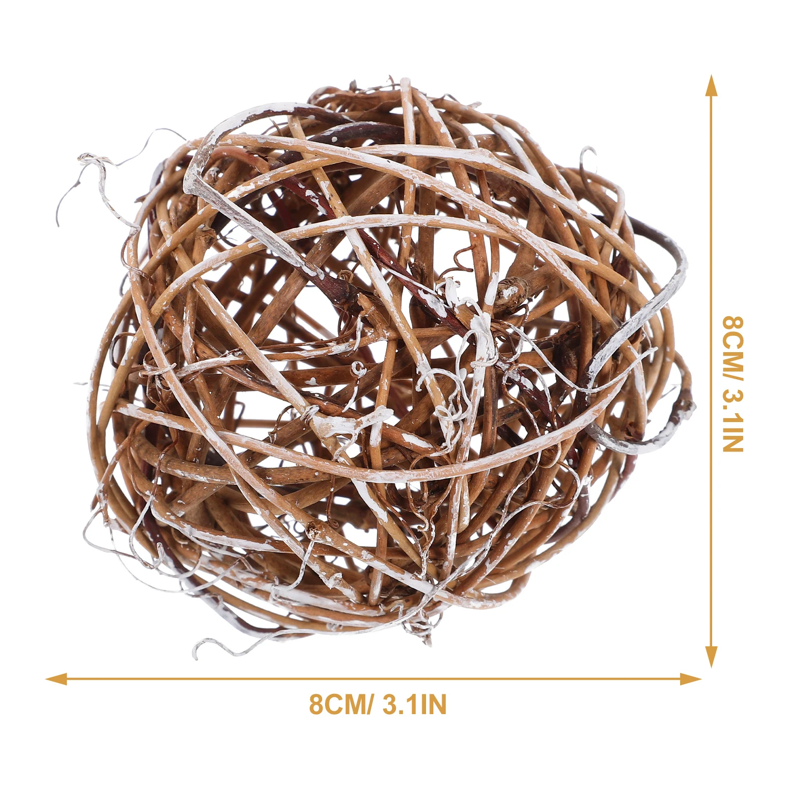 

10pcs Rattan Ball Hanging Ornament Decorative Home Accessories Craft For Living Room Bedroom Bathroom Christmas Fall Decor Bowl