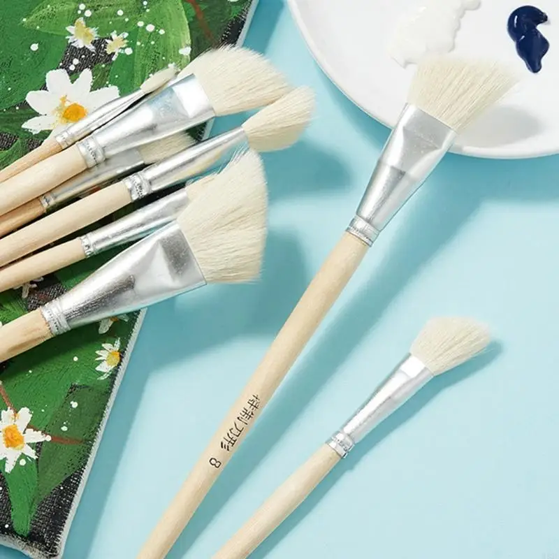 W89C 아크릴 페인팅 브러시, 오일 및 수채화 그림을위한 아티스트 페인팅 브러시