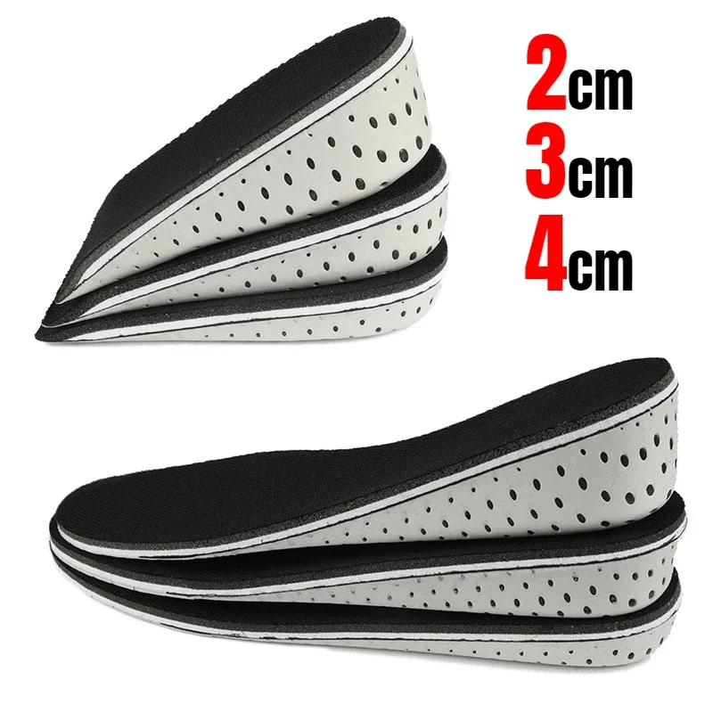 EVA Insoles Breathable Memory Foam Full Length Height Increase Invisible Increasing Heel Lifting Inserts ShoeLift Pads Unisex