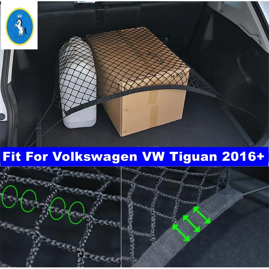 

Trunk Rear Storage Cargo Luggage Elastic Mesh Net Holder Cover Fit For Volkswagen VW Tiguan 2016 - 2022 Car Interior Accessories