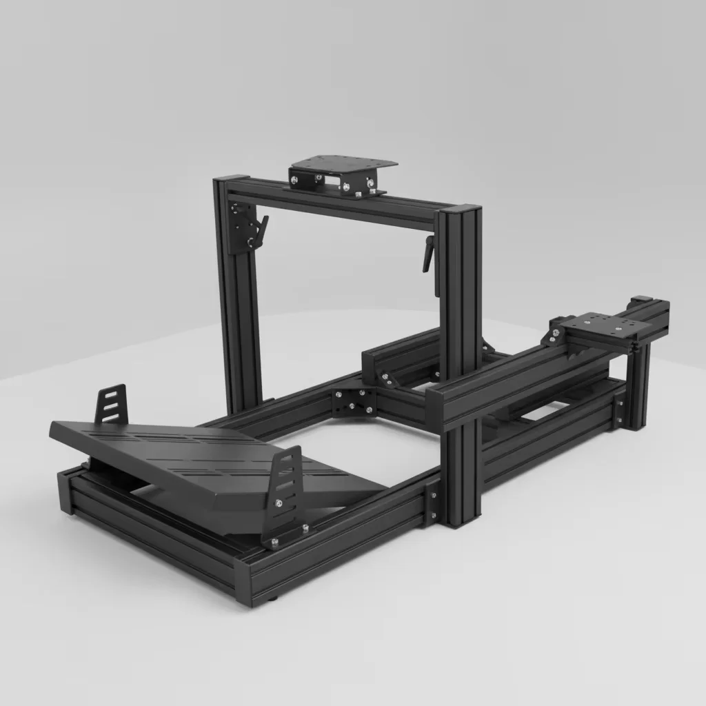 Simulator Sim Racing Cockpit Car Game Driving Simulator Cockpit Kit Black 4080 Sim Racing Cockpit Aluminium Frames Simulator