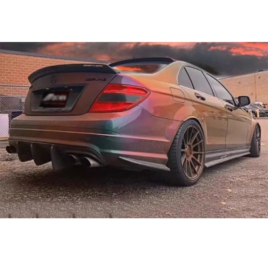 

For Mercedes Benz C Class W204 C63 AMG Carbon Fiber wrap angle Car Rear Bumper Splitter Corner Trim Car Accessories Body Kit