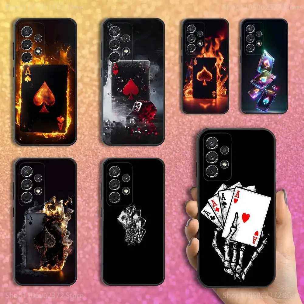 capa-de-telefone-dream-art-poker-ace-para-samsung-s25-s24-s23-s22-s21-s20-s10-ultra-plus-lite-fe-capa-preta-de-silicone-macio