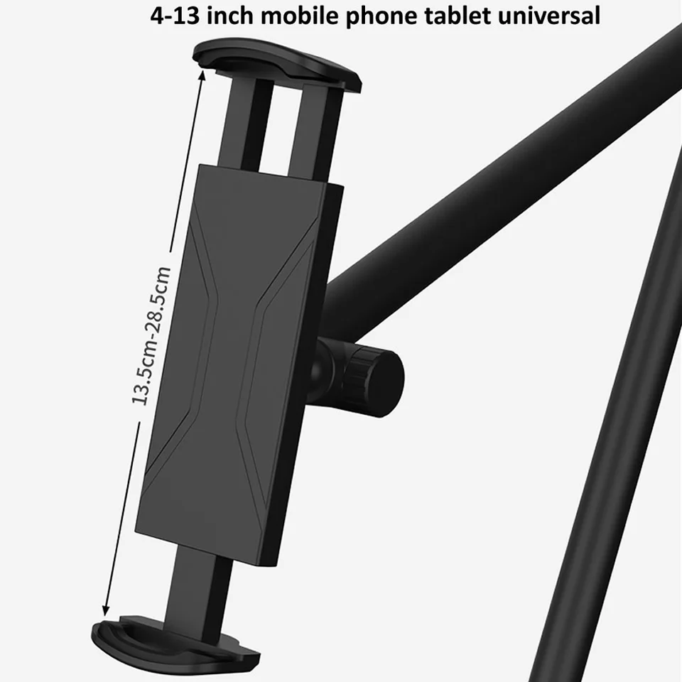OUTMIX 360 Regulowany Metalowy Stojak Biurkowy z Długim Ramieniem, Uchwyt na Tablet do Łóżka, Biurka, Leniwy Uchwyt Wspierający do iPada 12.9, Uchwyt na Smartfona — zdjęcie produktu 4