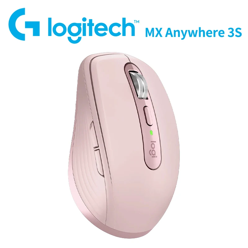 Ratón inalámbrico Logitech MX Anywhere 3S versión Mac Bluetooth silencioso portátil Oficina Apple Pink mujer G304/G203/M750 ratón