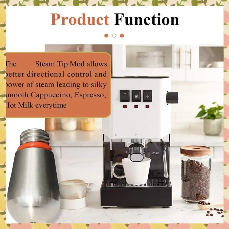 Caci Low Profile Thin Drip Tray & Hole Steam Tip & Spring Modification Kit, For Gaggia Classic Pro Espresso Coffee Machine