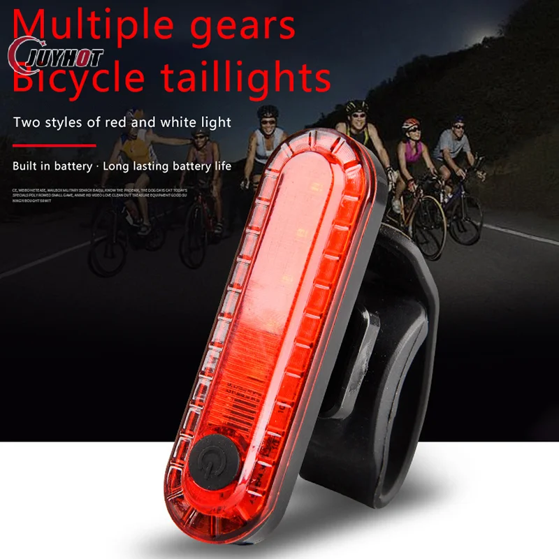 Bike Rear Tail Light USB Rechargeable Safety Cycling Red LED Bright Taillights Fit On Any Bicycle/Helmet Easy To Install