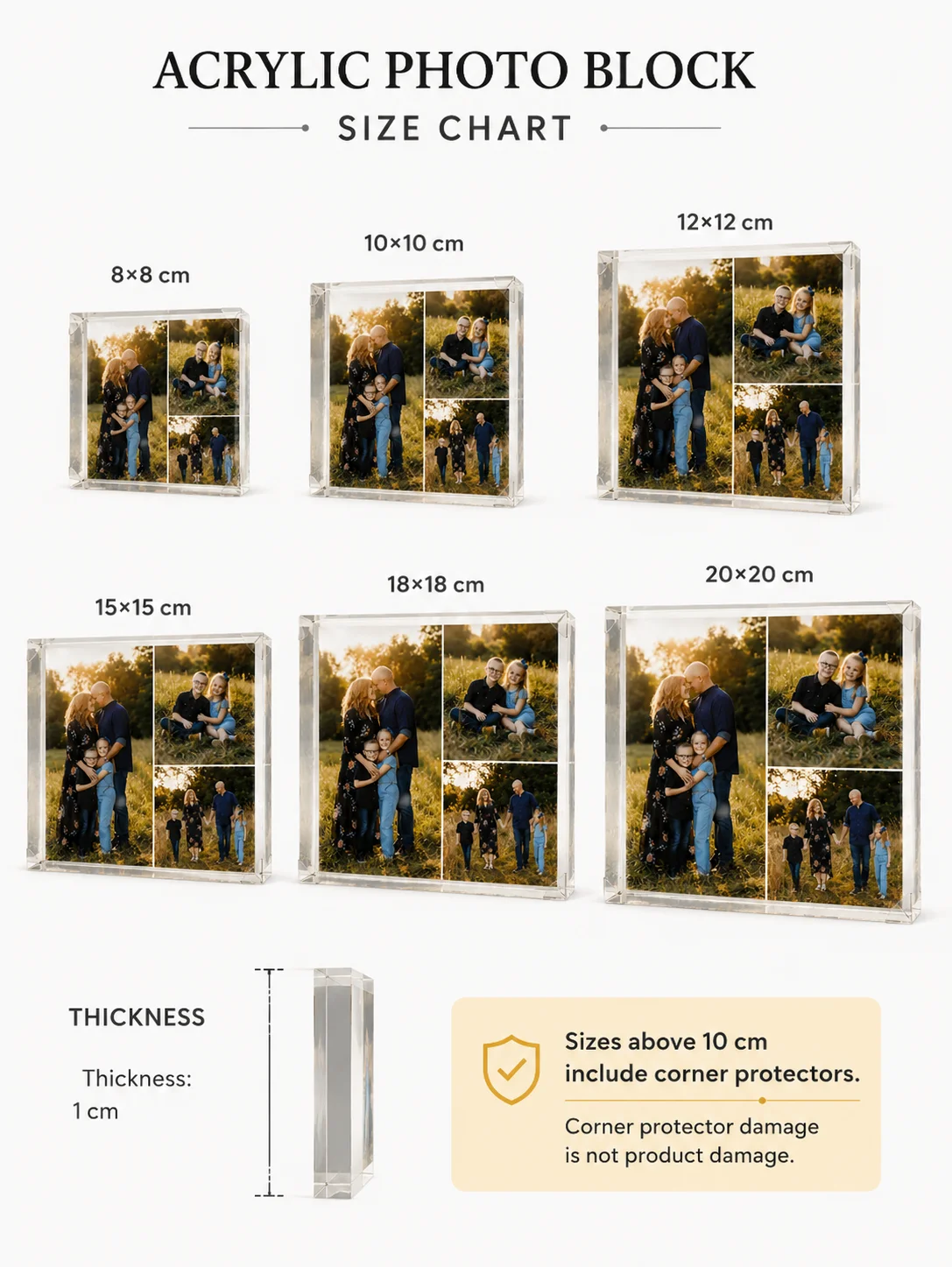 Custom Family Photo Block, Personalized Acrylic Picture Collage for Anniversary, Birthday or Home Decor