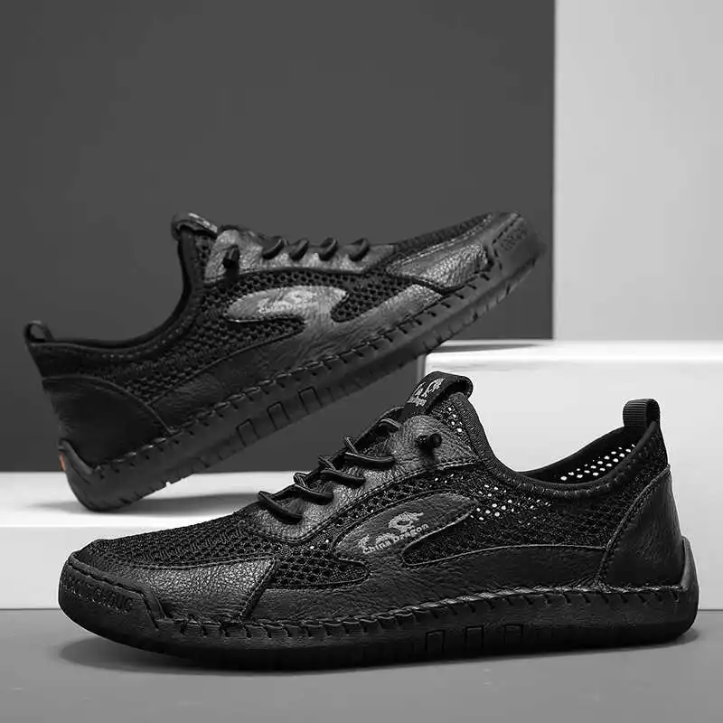 

Массивные кроссовки с отверстиями Мужские предложения Тканая обувь Due To Brown Сапоги Мужские спортивные туфли Tenia Известных брендов Высокое качество