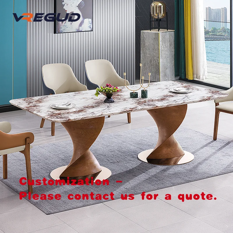 custom.2.8 Minimalist Stone Square Dining Table Hotel Restaurant Conference Reception Tea Use