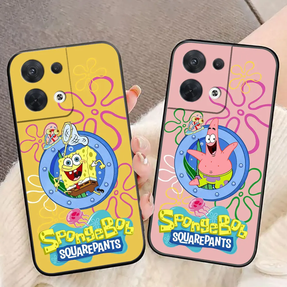 

S-SpongeBob S-SquarePants Phone Case For OPPO RENO 11 11F 10 8T 8 8Z 7Z 7 6Z 6 5F 5 4F 4 3 2F Find X3 PRO LITE 4G 5G Case Funda