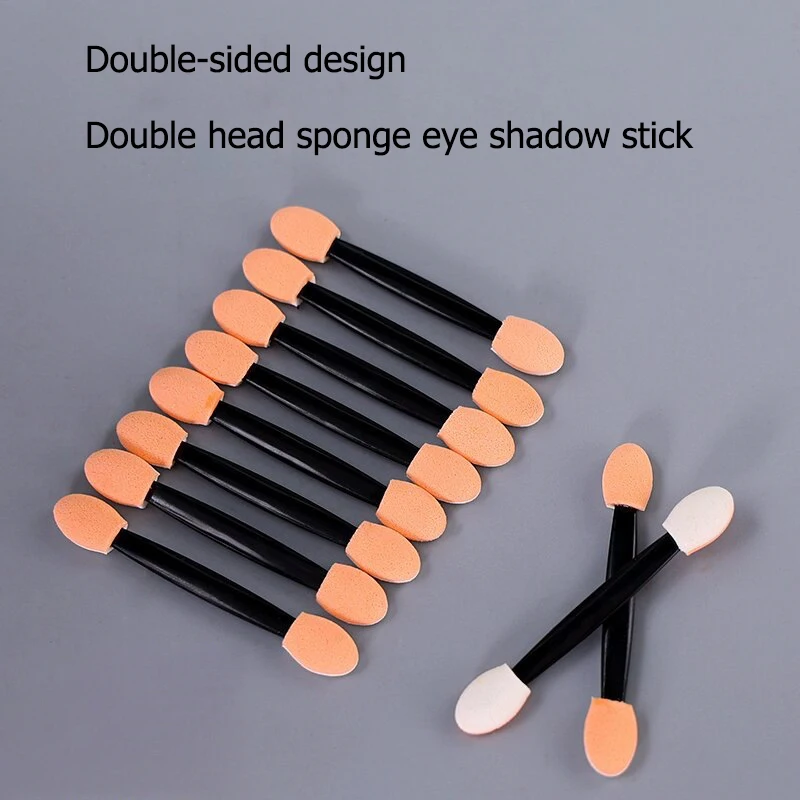 

50pcs a bag Disposable Eyeshadow Brush Dual Sided Latex Sponge Eye Shadow Applicator for Women Makeup Tools Eyeshadow Stick