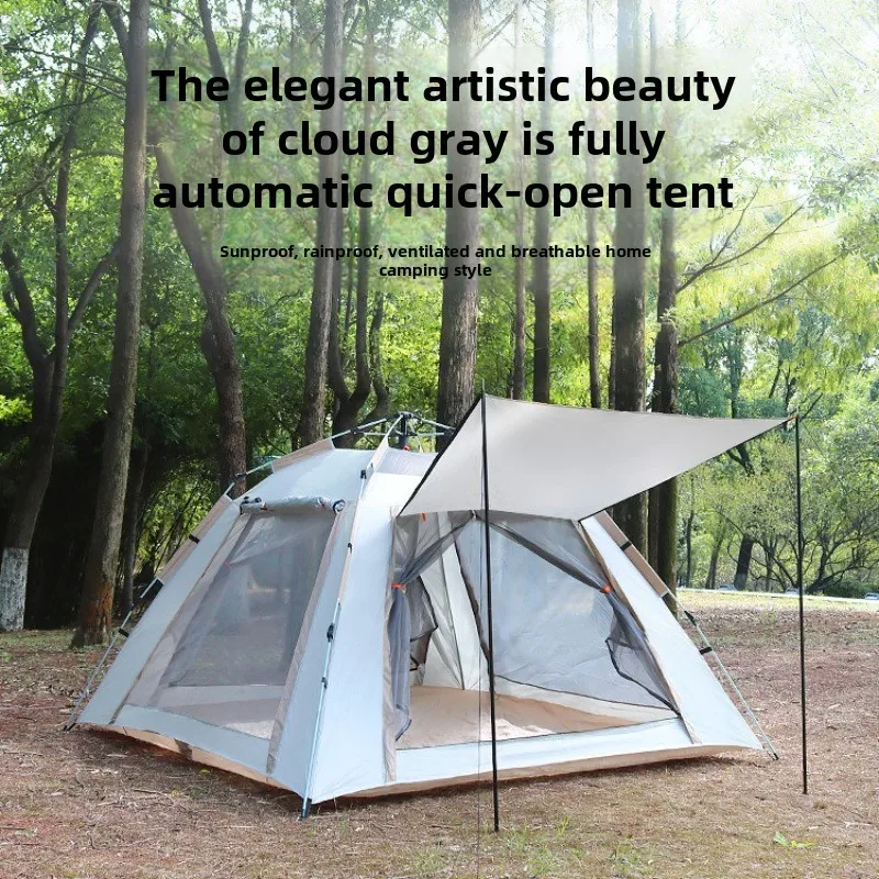 

Outdoor Automatic Quick Open 3-4 Person Tent Waterproof Docking Tent Family Outdoor Instant Setup Camping Tent with Carring Bag