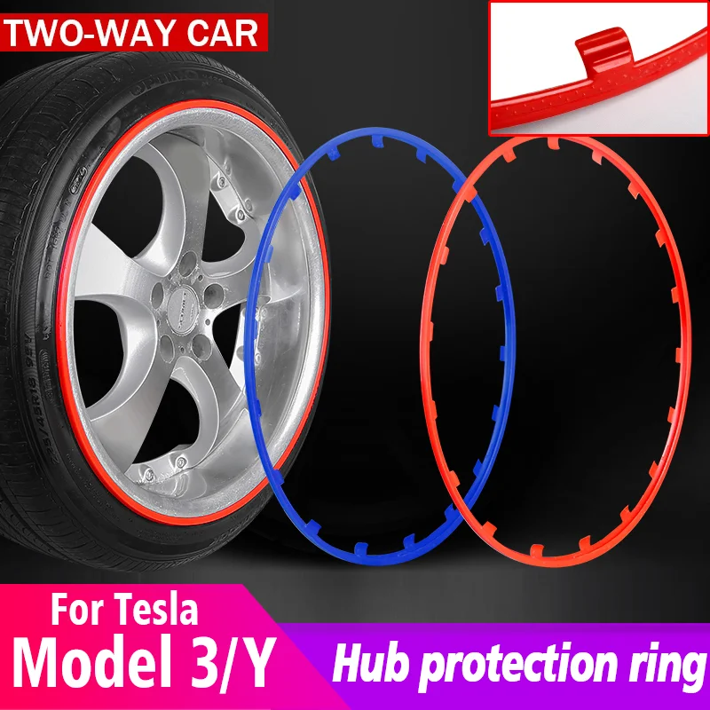 For 2016-2022 Tesla model 3 model Y Car Hub protection ring Hub center cover Anti Scratch Sticker Trim Decoration Accessories