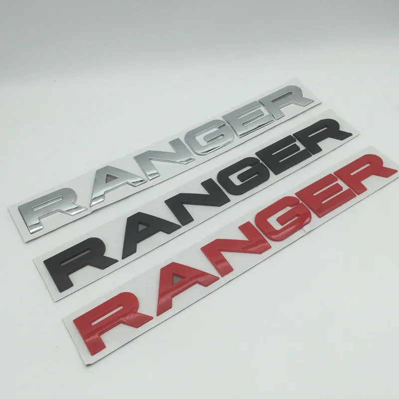 1pcs 3D ABS high quality RANGER car Emblem Fender side Rear tail trunk badge sticker Decal styling auto Accessories