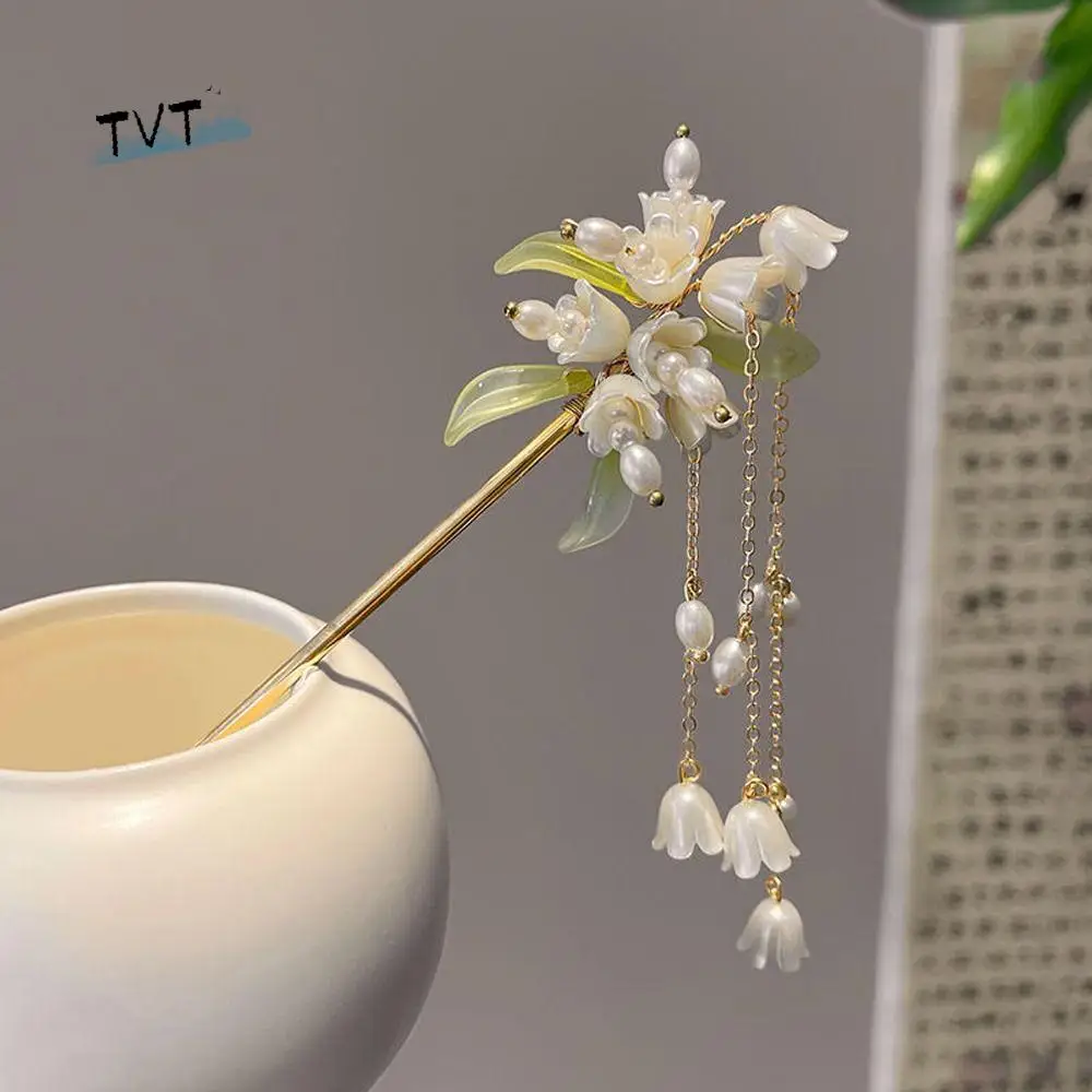 

Braided Hairpins Hairpins For Girls Tassel Beaded Pearl Chinese Hair Fork Women Hanfu Hairpins Flower Hair Sticks Magnolia
