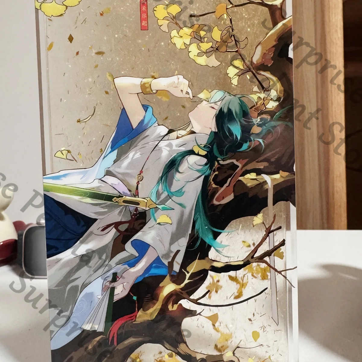 أنيمي جينشين تأثير شياو تأثيري الكرتون الاكريليك الرمال المتحركة جونغ زخرفة شارة قلادة ملحق بطاقة بريدية شعار التميمة هدية