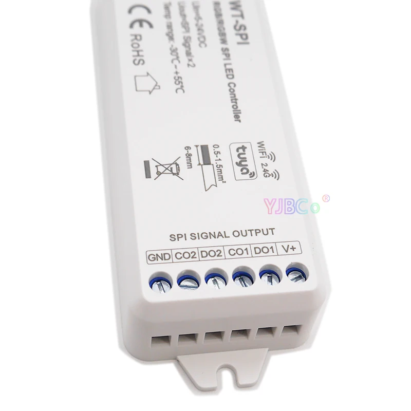 Skylégitimusique WiFi + 2.4G RF RGB/RGBW Pixel IC éventuelles I LED Contrôleur WT-SPI R9 RVB Télécommande pour WS2812 WS2815 LED Bande module 5V-24V