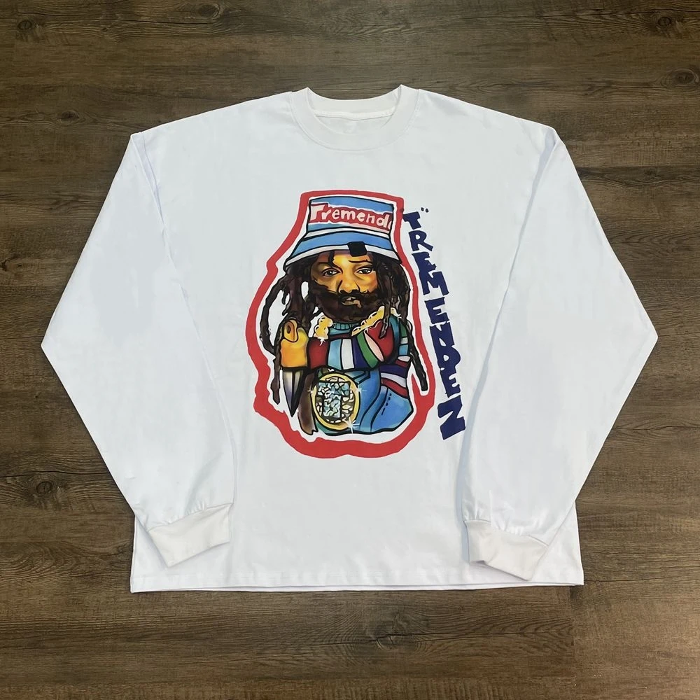 

Yao Fashion SEASON9 Kanye West Уличная одежда больших размеров Свободные топы с длинным рукавом в стиле хип-хоп Повседневная винтажная хлопковая футболка с графикой для мужчин