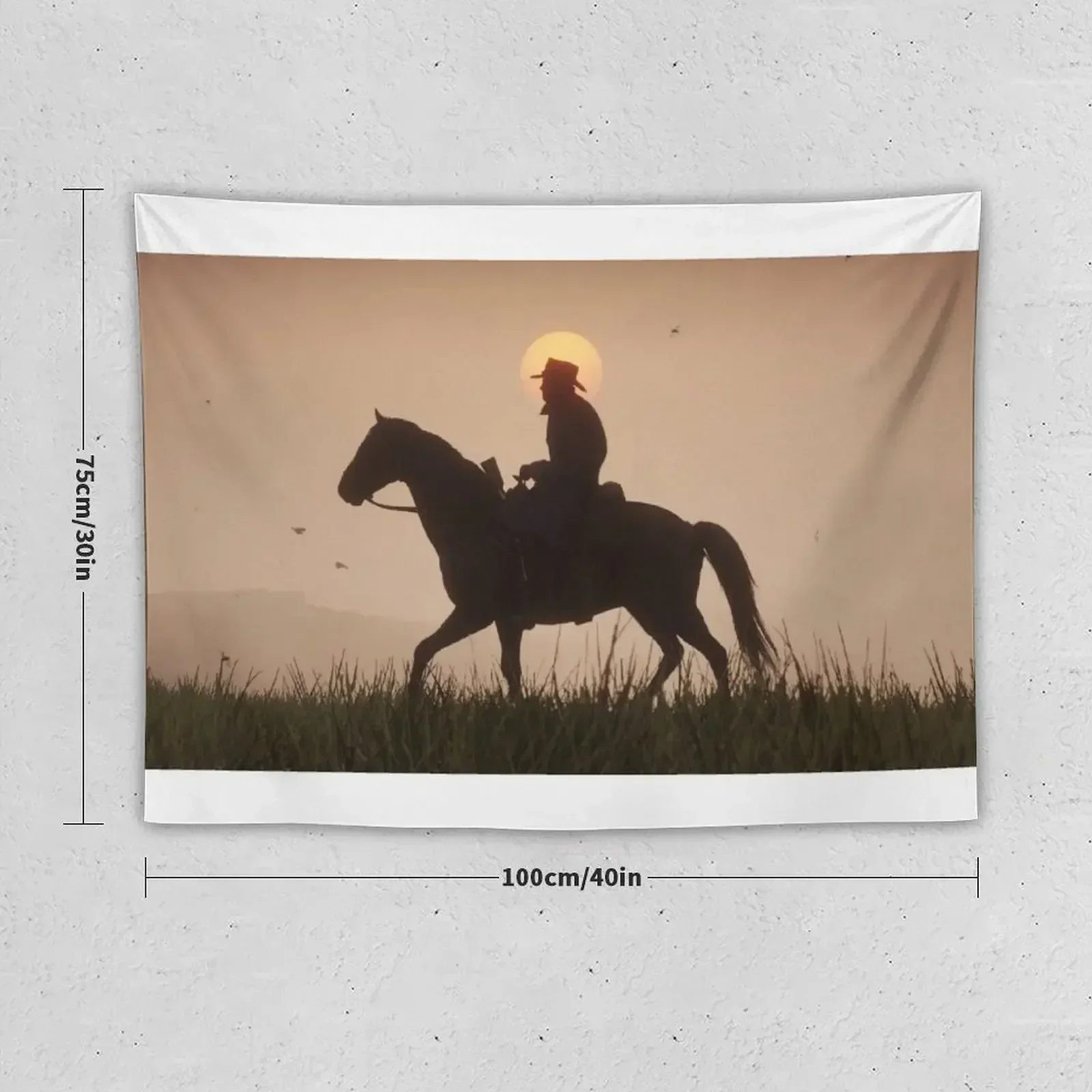 Arthur Morgan Strolling On A Horse Tapestry Wall Decor Hanging Decoration For Rooms Tapestry