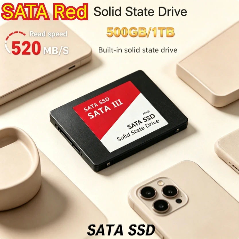 

[Brand] Original SATA Red SSD High Speed Portable Solid State Drive Large Capacity Storage Disk For Laptop Desktop Smartphone