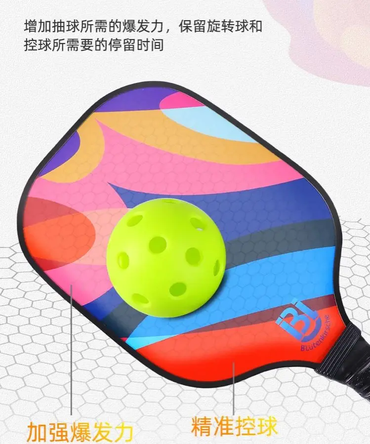 (2 pz/paia) Popolare Pickleball Paddle in fibra di vetro a nido d'ape PP Board Pickle Ball Racchetta