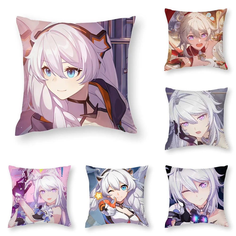 

Kiana Kaslana Anime Girl Pillow Case 3D Print Polyester Fiber 45*45 cm Home Sofa Throw Pillow Cover Decoration Festival Gift