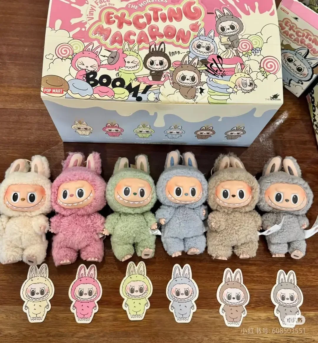 Genuine Labubu The Monsters Exciting Macaron Series Blind Box Anime Figure Collection Room Decoration Kids Christmas Gifts