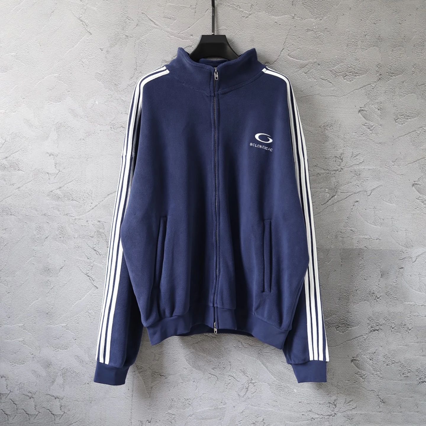 

BCLENEICAC Paris Sle Вязаный кардиган с вышитым воротником и надписью, спортивная одежда для пар, молодежная повседневная одежда