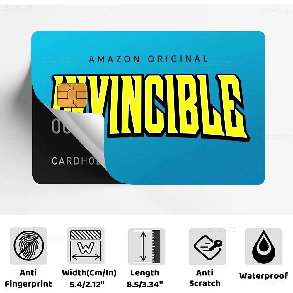 I-Invincible Anime 100% رائجة البيع Amine الائتمان الخصم البنك بطاقة حافلة بطاقة فيلم الجلد ملصق #5