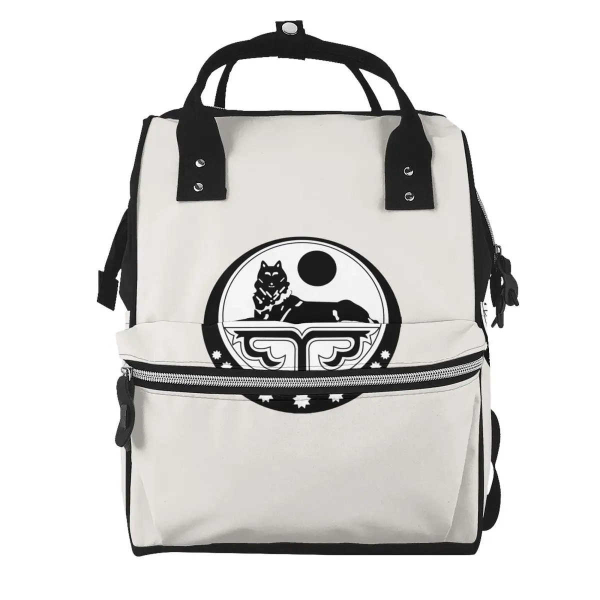 Chechen Wolf Coat Of Arms Ichkeria Chechnya Student Backpack School Bag Hiking Travel Daypack for Men Women Bookbag Shoulder
