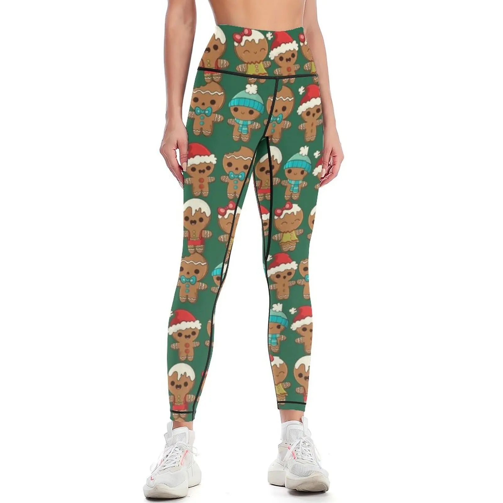 

Gingerbread Christmas Leggings sportswear gym for physical gym womans gym's sportswear Womens Leggings