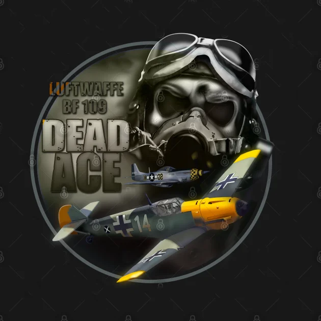 Messerschmitt BF109 Dead Ace T-Shirt. Summer Cotton Short Sleeve O-Neck Mens T Shirt New S-3XL