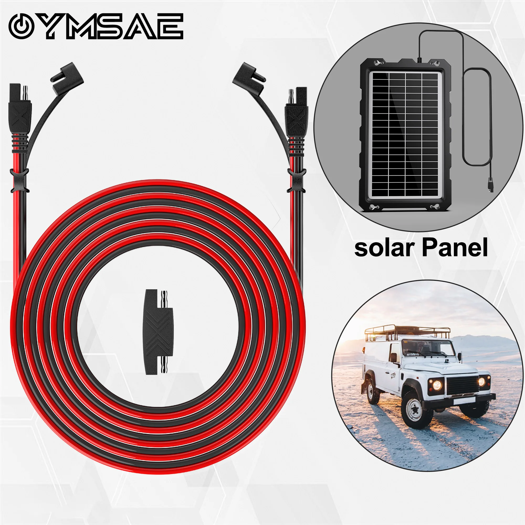 

30Ft SAE Connector Solar Panel Extension Cable Quick Disconnect Wire for Automotive RV Marine Boat 16AWG Battery Charging Plug