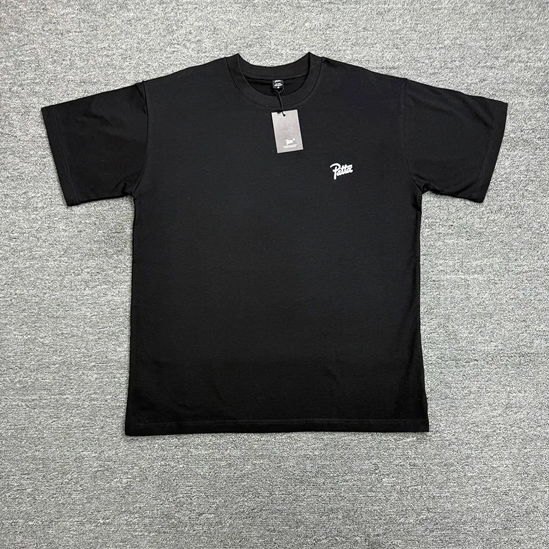 2026 Summer Graphics Logo Print Patta T Shirts Tee High Quality Cotton Black White Loose Top Casual Couple T-Shirt For Men Women