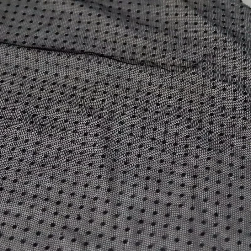 6 meter 150 cm breed hoge kwaliteit mesh raster dot stretch stof stof handgemaakte doe-het-zelf kledingaccessoires tule stoffen