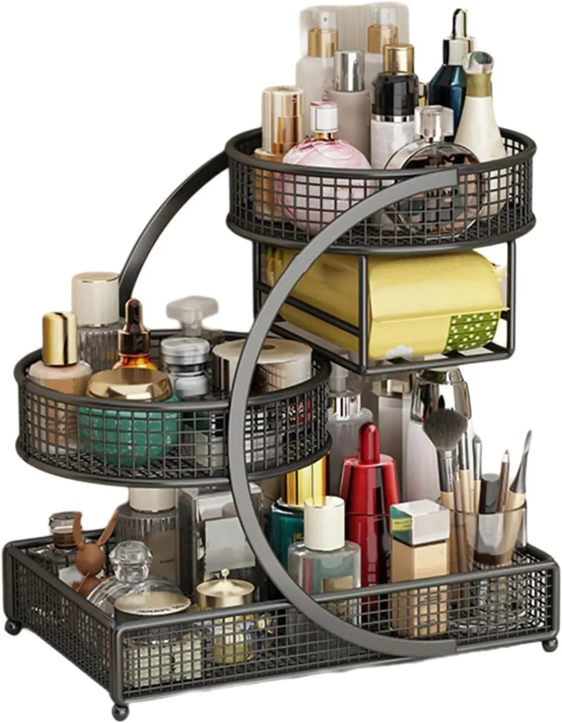 

Three-layer makeup stand for bathroom skincare rack for bedroom - space-saving shelf