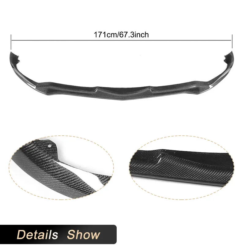 Carbon Fiber Car Front Lip Spoiler for Alfa Romeo Giulia Sedan 4 Door 2016 - 2018 Auto Racing Front Bumper Lip Apron Body Kit