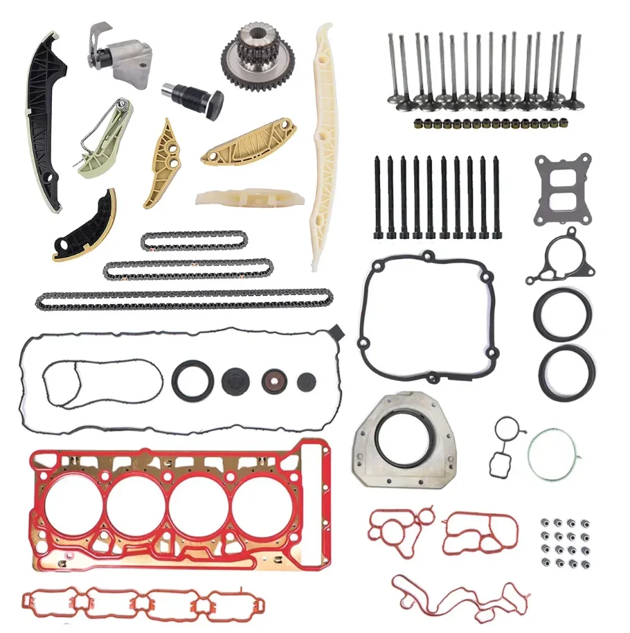 Kit de válvulas de juntas de corrente de distribuição AP01 para VW A3 A4 A6 Q5 TT VW Jetta GLI Passat Golf 1.8T 2.0T CNCE 06K103383K