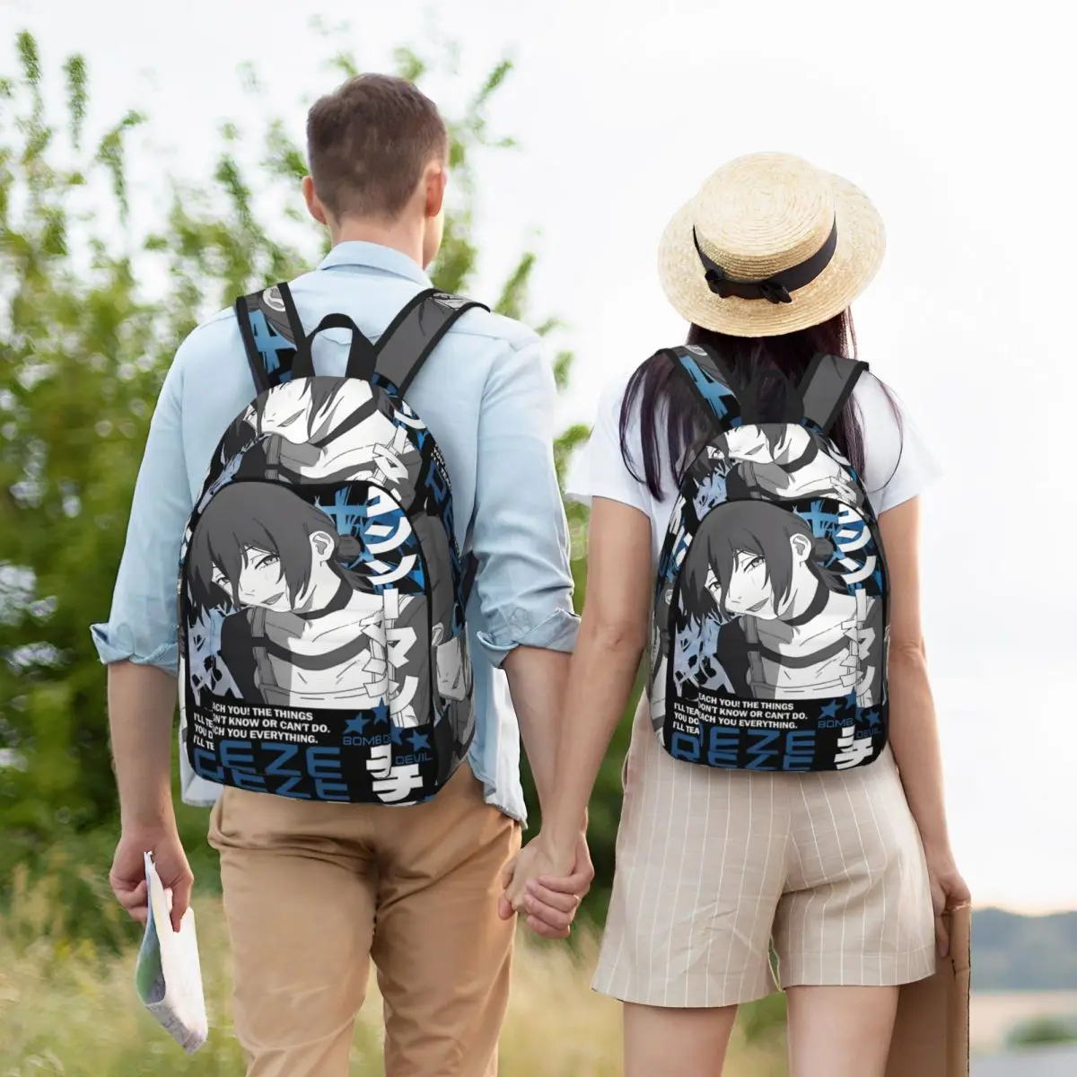 حقيبة ظهر Chainsaw Man Reze للأولاد والبنات والأطفال والطلاب حقيبة كتب مدرسية لفيلم الرسوم المتحركة Daypack حقيبة رياض الأطفال الابتدائية للسفر