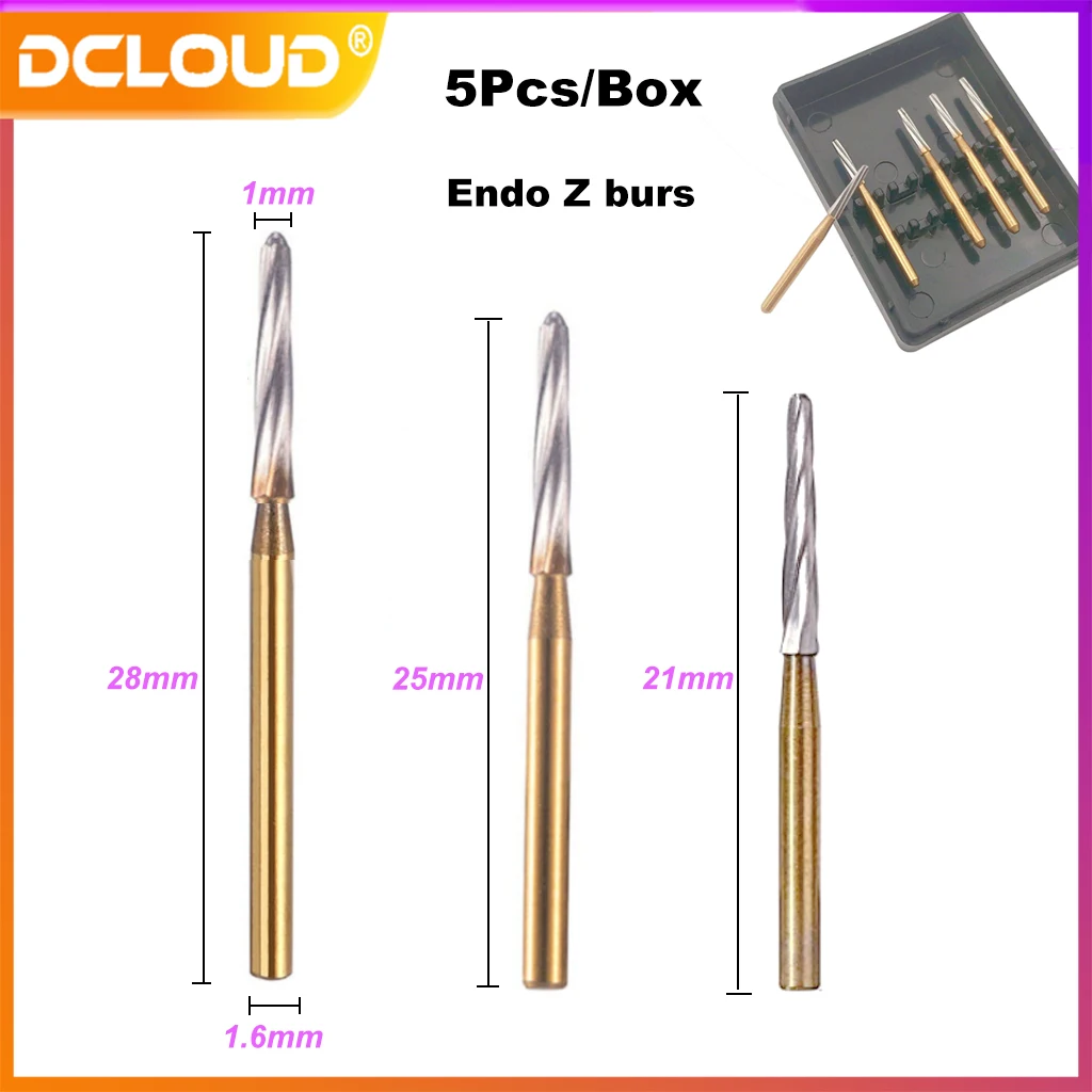 

5Pcs Dental Endo-Z Carbide Burs FG Tungsten Bur Surgical Endodontic Tungsten Bone Cutters Drill Bit Dentist High Speed Handpiece