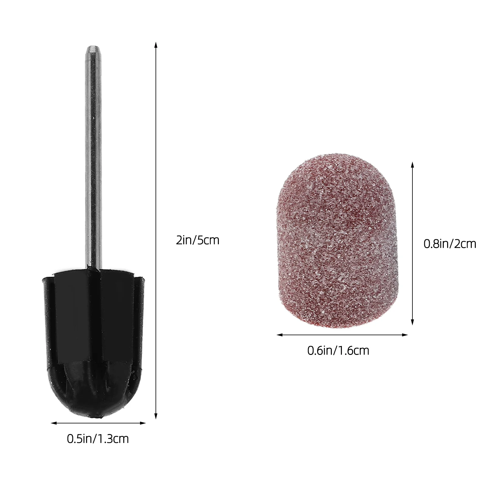 1Set Elektrische Nagelboor Schuurbanden Fijne Korrel Doorn Nail Bit Kleine Schuurkappen voor Acryl Gel Pedicure manicure