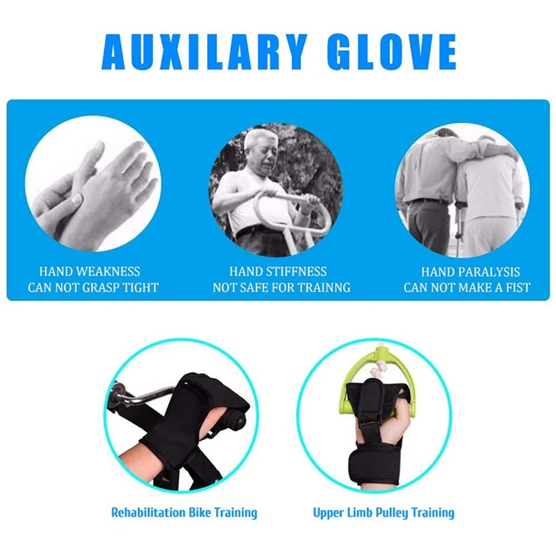 Fitness Finger Auxiliary Gloves Grip Finger Gloves Brace Elderly Fist Stroke Hemiplegia Hand Training Glove