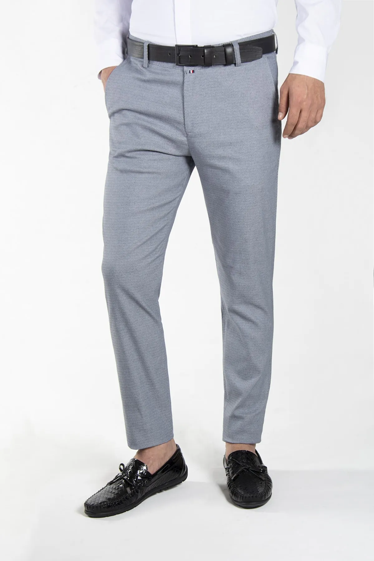 

Male Ash Gray Slim Fit Petekli Italian Cut Linen Pants 21K-2200420-7