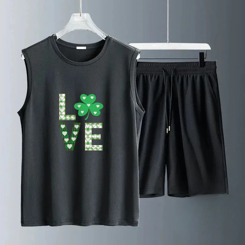

Men's 2025 Summer Breathable Quick-drying Vest Set, Cool Sports Basketball Fitness Clothes with Casual Outdoor Sports Shorts