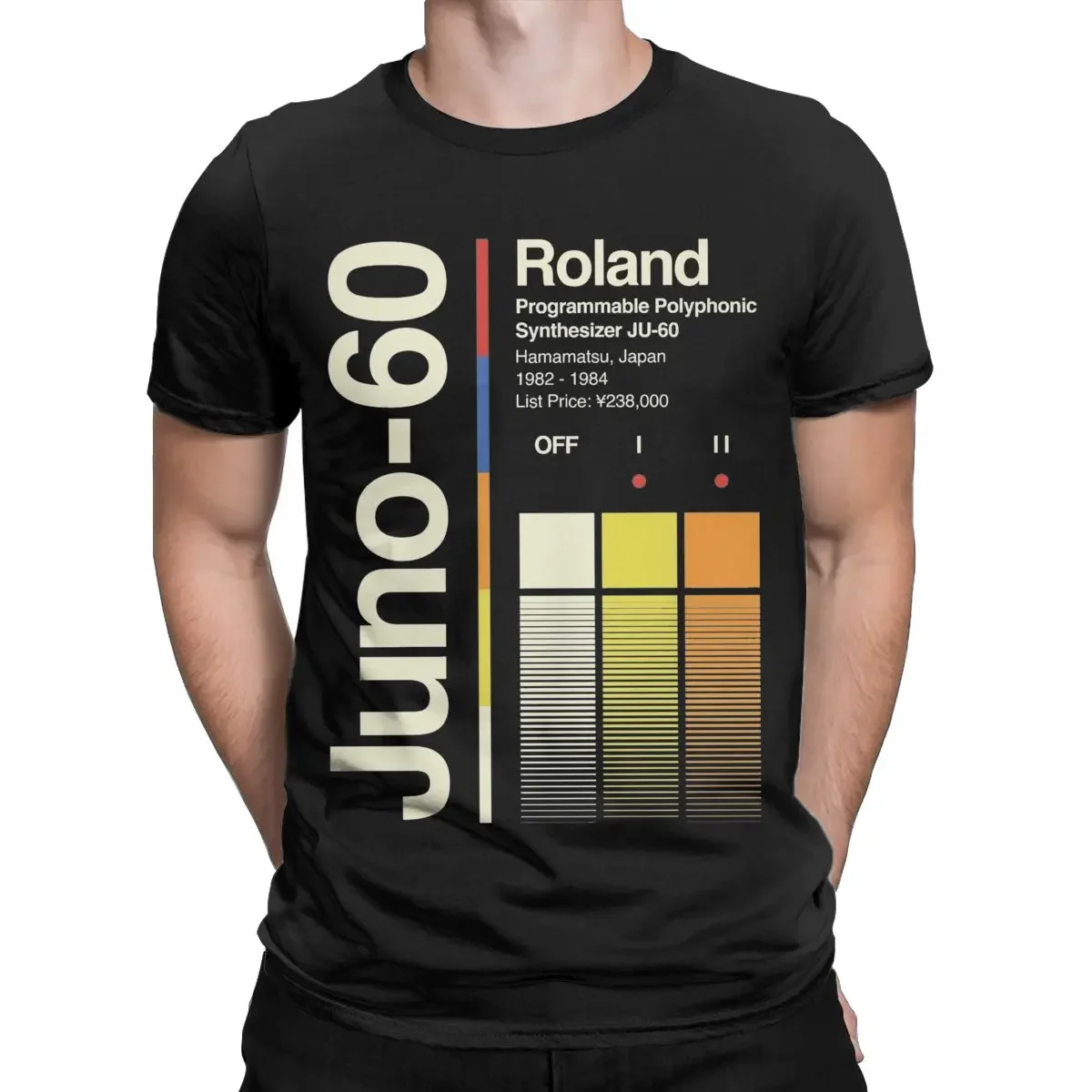 Juno 60 Vertical Roland T Shirt Men Cotton Novelty T-Shirt Round Neck Tee Shirt Short Sleeve Clothes Birthday Gift